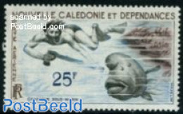 New Caledonia 1962 25F, Stamp Out Of Set, Mint NH, Nature - Sport - Fish - Fishing - Diving - Ongebruikt