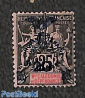 New Caledonia 1904 20c On 25c, Stamp Out Of Set, Unused (hinged) - Ongebruikt