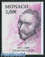 Monaco 2003 3.00, Vincent Van Gogh, Stamp Out Of Set, Mint NH, Self Portraits - Vincent Van Gogh - Unused Stamps