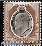 Malta 1904 4p, Stamp Out Of Set, Unused (hinged) - Malta