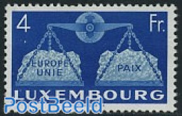 Luxemburg 1951 Stamp Out Of Set, Mint NH, History - Science - Europa Hang-on Issues - Weights & Measures - Ongebruikt
