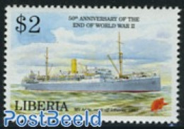 Liberia 1995 Stamp Out Of Set, Mint NH, Transport - Ships And Boats - Boten