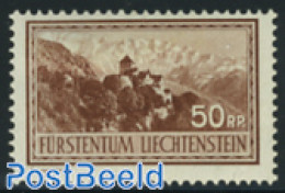 Liechtenstein 1934 50Rp, Stamp Out Of Set, Unused (hinged), Art - Castles & Fortifications - Nuovi
