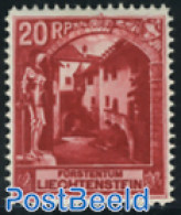 Liechtenstein 1930 20Rp, Perf. 11.5, Stamp Out Of Set, Unused (hinged), History - Knights - Ungebraucht