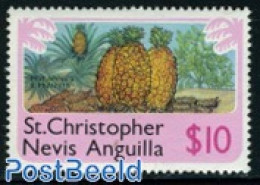 St Kitts/Nevis/Anguilla 1978 $10, Stamp Out Of Set, Mint NH, Nature - Fruit - Frutta