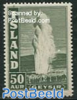 Iceland 1938 50A Blackgreen, Stamp Out Of Set, Unused (hinged), History - Geology - Ongebruikt