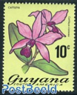 Guyana 1971 10c, Stamp Out Of Set, Mint NH, Nature - Flowers & Plants - Guyane (1966-...)