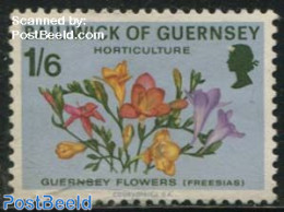Guernsey 1970 1/6Sh, Stamp Out Of Set, Mint NH, Nature - Flowers & Plants - Guernsey