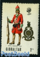 Gibraltar 1969 Stamp Out Of Set, Mint NH, Various - Uniforms - Costumes