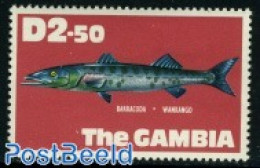 Gambia 1971 Stamp Out Of Set, Mint NH, Nature - Fish - Poissons