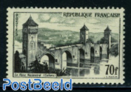France 1957 70F, Stamp Out Of Set, Mint NH, Art - Bridges And Tunnels - Unused Stamps