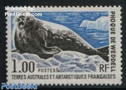 French Antarctic Territory 1976 1.00, Stamp Out Of Set, Mint NH, Nature - Sea Mammals - Nuevos