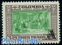 Colombia 1951 3P, Stamp Out Of Set, Mint NH, History - History - Art - Paintings - Kolumbien