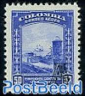 Colombia 1951 Stamp Out Of Set, Mint NH, Transport - Ships And Boats - Castles & Fortifications - Boten