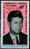 Cameroon 1969 40F, Stamp Out Of Set, Mint NH, History - Transport - American Presidents - Space Exploration - Kameroen (1960-...)