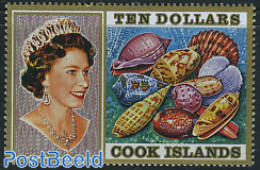 Cook Islands 1974 $10, Stamp Out Of Set, Mint NH, Nature - Shells & Crustaceans - Marine Life
