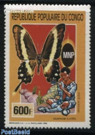 Congo Republic 1991 600F, Stamp Out Of Set, Mint NH, Nature - Butterflies - Andere & Zonder Classificatie