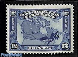 Canada 1927 12c, Stamp Out Of Set, Mint NH, Transport - Various - Railways - Maps - Ongebruikt