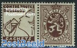 Belgium 1929 75c + Cachets Du Dr Faivre Tab, Mint NH - Nuovi