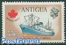Antigua & Barbuda 1970 75c, Stamp Out Of Set, Mint NH, Transport - Ships And Boats - Boten