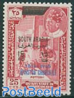 Aden 1966 15F On 25c, Stamp Out Of Set, Mint NH, History - Churchill - Art - Handicrafts - Sir Winston Churchill
