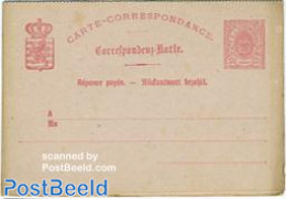 Luxemburg 1878 Postcard With Answer 12.5/12.5c Carmine, Unused Postal Stationary - Storia Postale