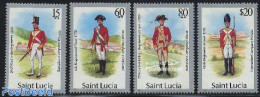 Saint Lucia 1987 Uniforms 4v, Mint NH, Various - Uniforms - Kostüme