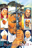 Liberia 2000 Pope John Paul II 6v M/s, Mint NH, Religion - Pope - Religion - Popes