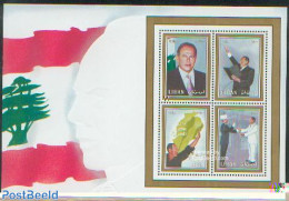 Lebanon 2002 President Lahood S/s, Mint NH, History - Various - Politicians - Maps - Aardrijkskunde