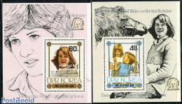 Korea, North 1982 Birth Of William 2 S/s (gold Overprints), Mint NH, History - Charles & Diana - Kings & Queens (Royal.. - Königshäuser, Adel