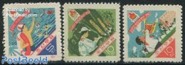 Korea, North 1961 Young Pioneers 3v, Mint NH, Sport - Scouting - Swimming - Nuoto