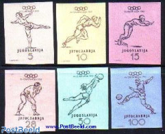 Yugoslavia 1952 Olympic Games 6v Imperforated, Mint NH, Sport - Athletics - Boxing - Football - Gymnastics - Handball .. - Neufs