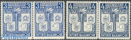 Yugoslavia 1940 Balkan Entente 2x2v [:], Unused (hinged), History - Various - Coat Of Arms - Europa Hang-on Issues - J.. - Nuevos