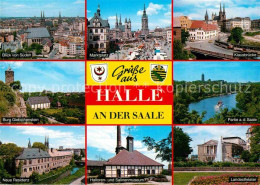 72640446 Halle Saale Stadtbild Von Sueden Marktplatz Klausbruecke Saale Landesth - Halle (Saale)