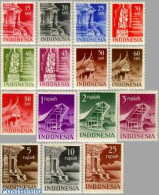 Indonesia 1949 Definitives, Architecture 15v, Mint NH, Art - Architecture - Indonesia