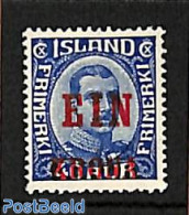 Iceland 1926 Local Overprint 1v, Mint NH - Nuevos
