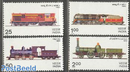 India 1976 Locomotives 4v, Mint NH, Transport - Railways - Neufs