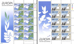 Ireland 1995 Europa 2 M/ss, Mint NH, History - Various - Europa (cept) - Maps - Unused Stamps
