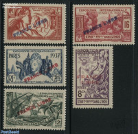 French India 1941 France Libre 5v, Mint NH - Unused Stamps