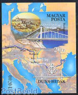 Hungary 1985 Bridges S/s Imperforated, Mint NH, Various - Maps - Art - Bridges And Tunnels - Ongebruikt