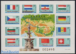 Hungary 1977 European Donau Commission S/s, Mint NH, History - Transport - Various - Europa Hang-on Issues - Flags - S.. - Nuevos