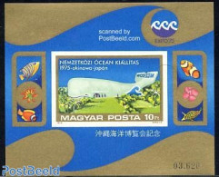 Hungary 1975 Expo 75 S/s Imperforated, Mint NH, Nature - Various - Sea Mammals - World Expositions - Nuovi