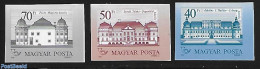 Hungary 1987 Definitives, Castles 3v Imperforated, Mint NH, Art - Castles & Fortifications - Unused Stamps