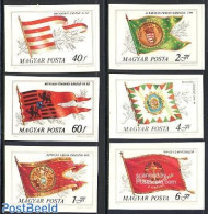 Hungary 1981 Historical Flags 6v Imperforated, Mint NH, History - Flags - Nuovi