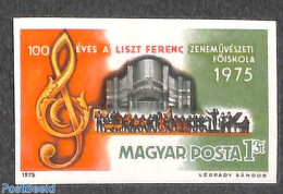 Hungary 1975 F. Liszt Music Highschool 1v Imperforated, Mint NH, Performance Art - Science - Music - Education - Ungebraucht