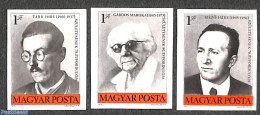 Hungary 1975 Famous Persons 3v Imperforated, Mint NH, Art - Authors - Unused Stamps