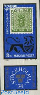 Hungary 1974 Stockholmia 74 1v Imperforated, Mint NH, Stamps On Stamps - Nuevos