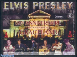 Guinea, Republic 2002 Elvis Presley/Graceland 6v M/s, Mint NH, Performance Art - Elvis Presley - Music - Popular Music - Elvis Presley