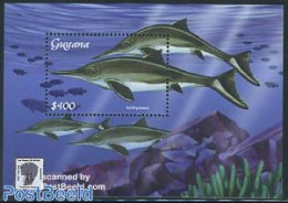 Guyana 2001 Ichtyosaurus S/s, Mint NH, Nature - Prehistoric Animals - Prehistorics