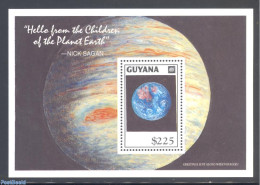 Guyana 1992 Int. Space Year S/s, Mint NH, Transport - Space Exploration - Guyana (1966-...)